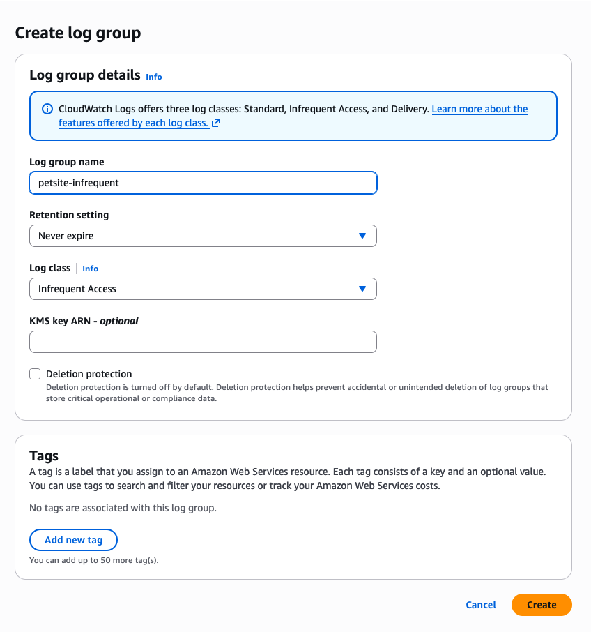10-infrequentaccesslogs